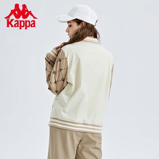 Kappa棒球服2022新款女秋运动外套撞色飞行服夹克 羊脂白-0111 商品图1