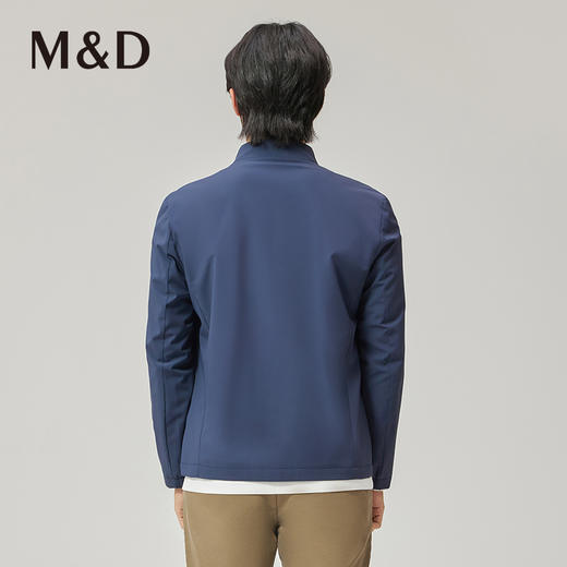 M＆D名盾商务男装秋冬夹克中青年立领爸爸装外套休闲茄克修身 商品图4