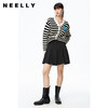 NEELLY纳俪商场同款气质V领条纹针织衫女单排扣毛衣开衫休闲上衣N22083A01100 商品缩略图2