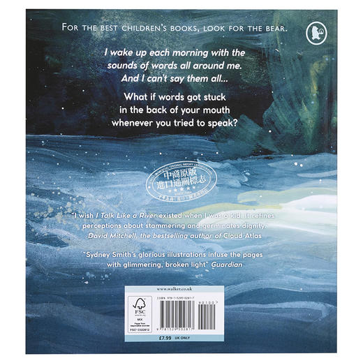预售 【中商原版】I Talk Like a River 我说话像河流 Sydney Smith 英文原版 进口图书 格林威奖名家儿童绘本 故事图画书 3-7岁 商品图1