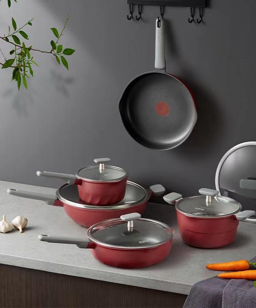 SUPOR苏泊尔火红点钛磨力不粘炒锅NC34WA3    34CM配硅胶铲 商品图3