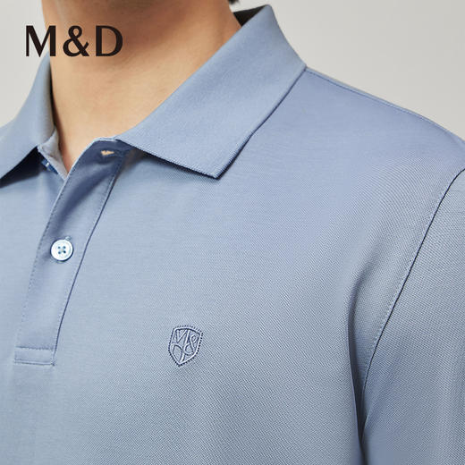 【菁英同款】名盾商务凉感POLO衫桑蚕丝男装翻领短袖T恤夏季22483 商品图2