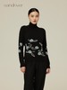 双翻领羊绒刺绣女套衫 SJF94W370C 商品缩略图1
