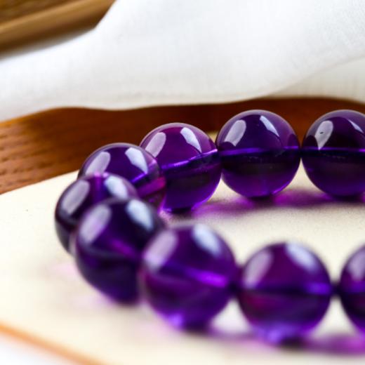 晶制福利团 · 收藏级巨无霸水晶素圈手链13-16mm紫晶月光石粉晶海纹石蓝针水晶不退换 商品图0