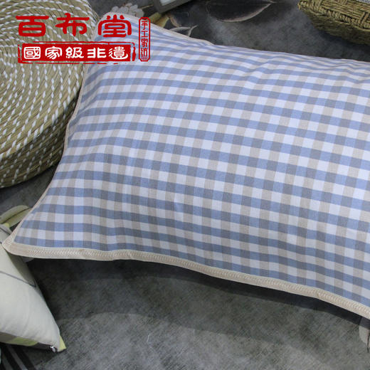 【武汉-新洲】百布堂养生棉凉席枕巾50*80*2cm多色系 商品图0