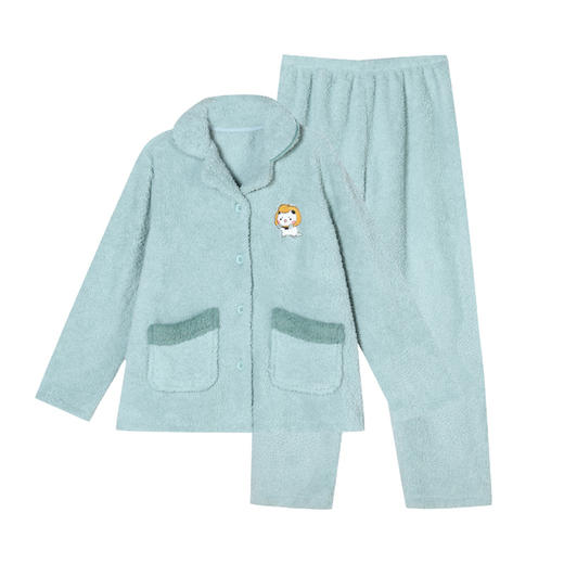 都市丽人生活家居女士米粒绒套装米粒绒厚家居服长袖睡衣LH21J5 商品图5