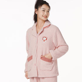 都市丽人生活家居女士米粒绒套装米粒绒厚家居服长袖睡衣LH21J5