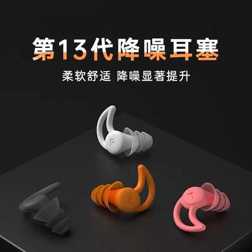 【第十三代纳米硅胶+专业级睡眠防吵耳塞】+鲨鱼鳍设计隔音耳塞硅胶静音耳塞 防吵睡觉降噪耳塞宿舍午睡软硅胶耳塞【买就送2个收纳盒+真丝眼罩】 商品图0