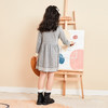 mettekids女童连衣裙春秋新款百褶公主裙中大童长袖纯羊绒裙子 商品缩略图3