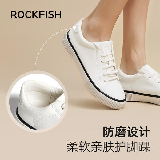 Rockfish饼干小白鞋|能穿四季巨百搭，黑边设计，视觉显脚瘦 商品图6