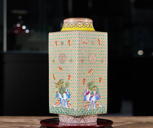 粉彩四方镶器 商品图0