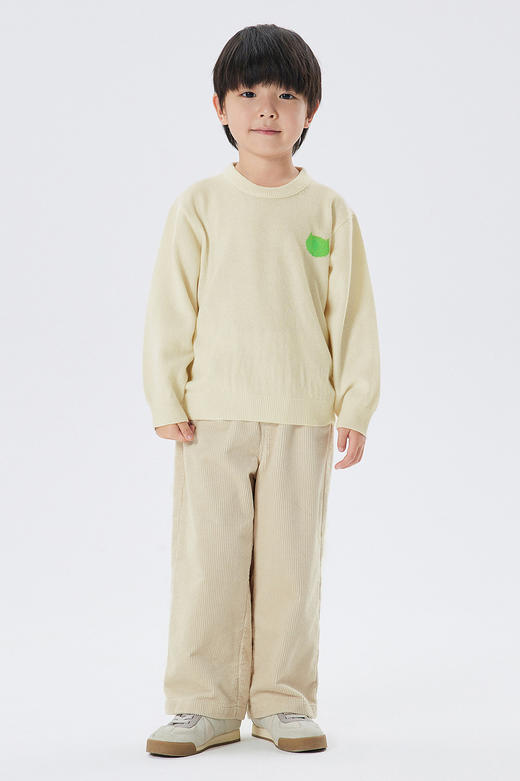 江南布衣童  22年秋款   宽松长袖套头羊绒衫  1M9311600 商品图0