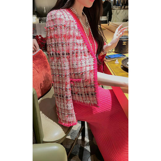 【年终福利，不退不换】【埃及艳后】贝壳绣撞色名媛风小香外套 商品图4