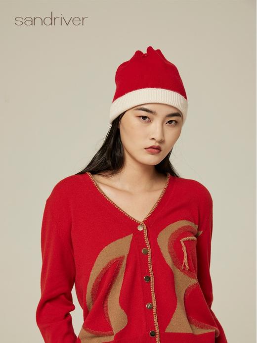 羊绒抽绳帽 SJS94P060K 商品图0