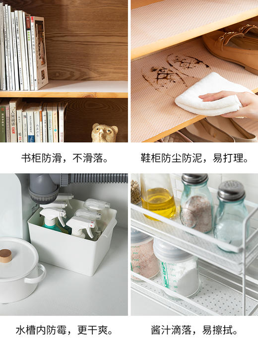 日本霜山厨房抽屉垫纸橱柜防潮垫透明无背胶防尘垫防水防油防滑垫 商品图3