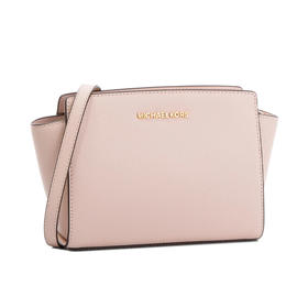 MICHAEL KORS 迈克·科尔斯 MK女包 SELMA系列 小牛皮中号单肩斜挎包 淡粉色 30T3GLMM2L SOFTPINK
