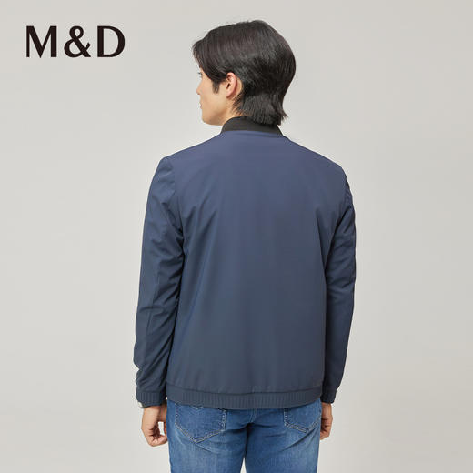 M&D名盾商务男装秋冬夹克衫撞色立领休闲棒球服百搭外套 商品图4