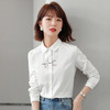 2022秋季新款清新文艺绣花长袖衬衣淑女简约OL职业上衣女衬衫 DL808 商品缩略图0