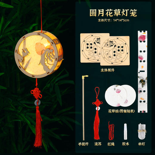 2022春节元宵圣诞灯笼古风花草手提新年灯笼儿童diy发光花灯宫灯玩具 商品图1
