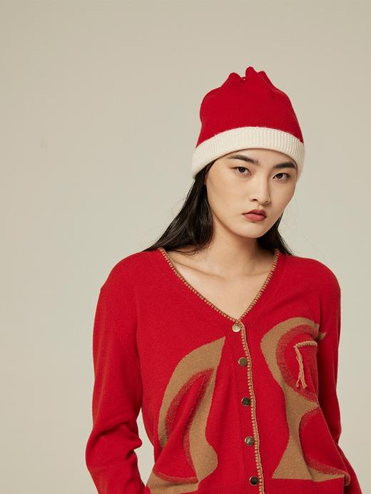 羊绒抽绳帽 SJS94P060K 商品图1