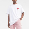 ALEXANDER MCQUEEN 亚历山大.麦昆 男士棉质心形图案徽标印花圆领短袖T恤 白色 711069 QTZ42 0900 商品缩略图1