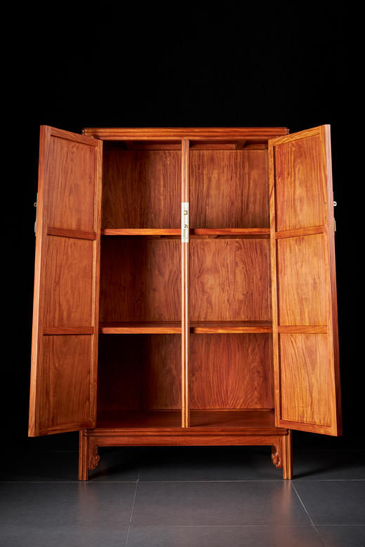 红桥红  家具严选  缅甸花梨（大果紫檀）【139瓜棱腿 小圆角柜】 商品图6