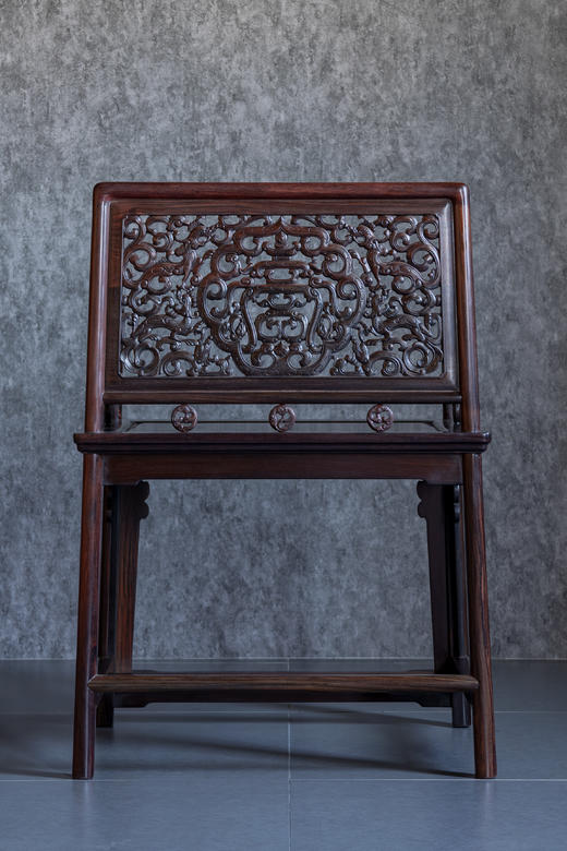 红桥红  家具严选  大红酸枝（交趾黄檀）【螭龙纹 玫瑰椅 三件套】 商品图9