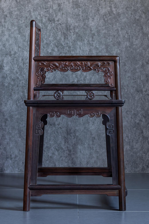 红桥红  家具严选  大红酸枝（交趾黄檀）【螭龙纹 玫瑰椅 三件套】 商品图7