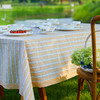 亚麻条纹系列日式ins简约风方形桌布 商品缩略图1