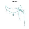 ZEGL设计师郁郁青葱系列郁金香淡水珍珠项链女小众绿色叠戴锁骨链 商品缩略图0
