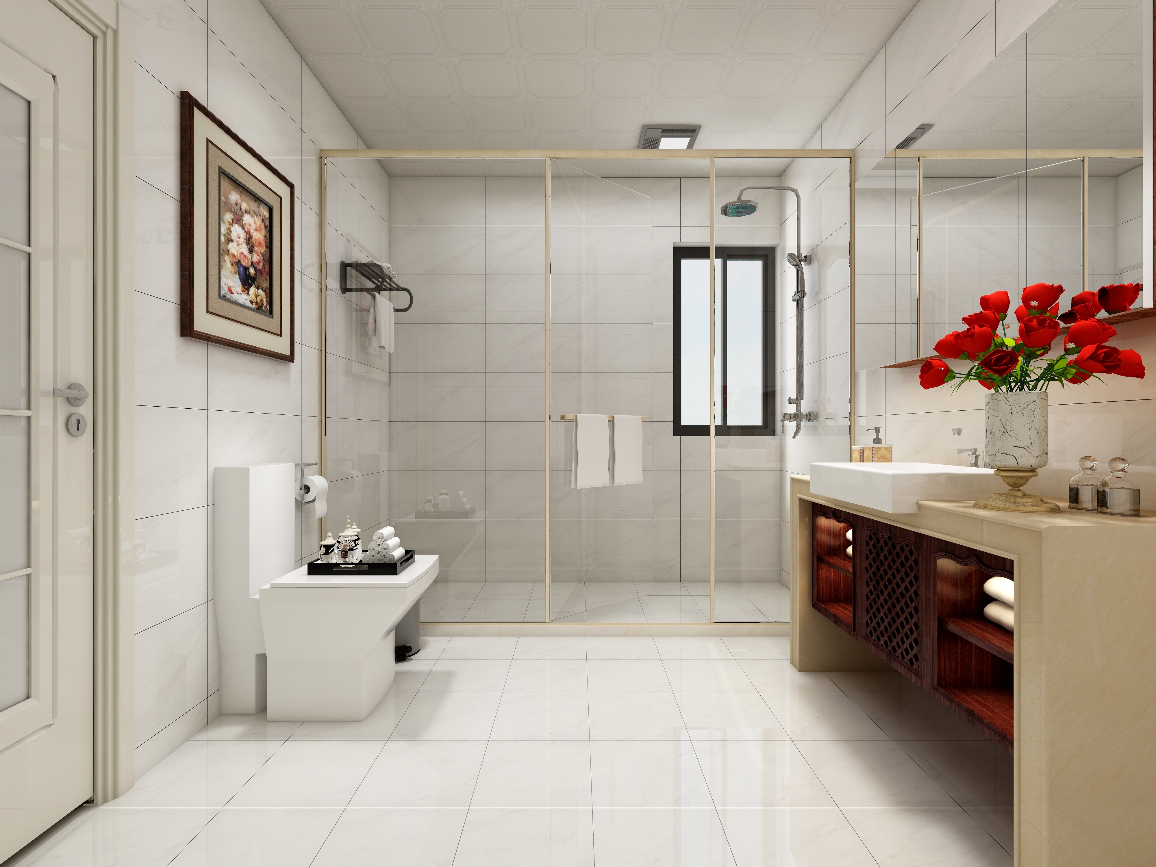 诺贝尔（NABEL） 瓷砖 防滑大理石瓷砖客厅地砖 现代简约耐磨地板砖 爵士白 釉面墙砖 300*600 整箱起售（8片/箱）