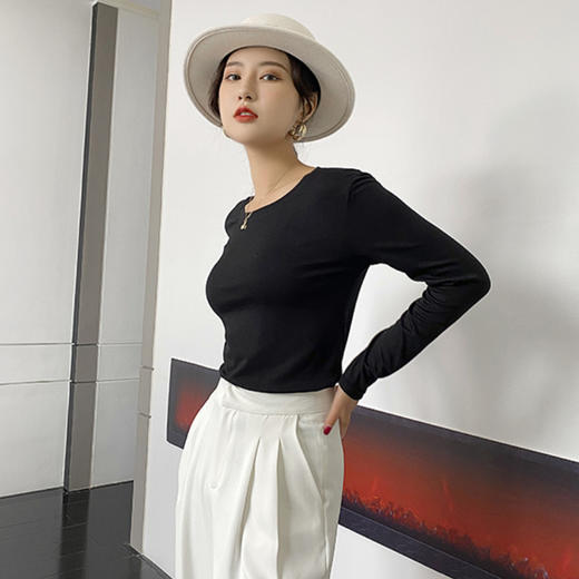 【秋季新款打底衫】玻尿酸面膜女款打底衫 高领长袖大方得体 舒服显瘦 亲肤舒适 早秋穿搭 一件穿三季 商品图1