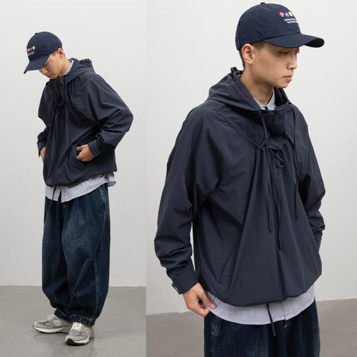 CryingCenter 普鲁士蓝 多式抽褶户外速干连帽夹克卫衣 哭喊中心 商品图0