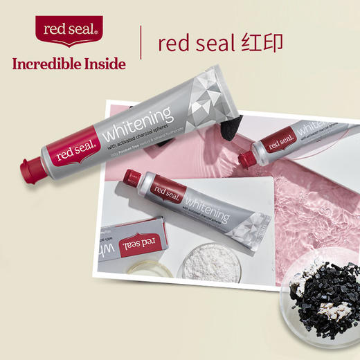 【双重洁白】新西兰Red Seal红印活性炭牙膏 洁白牙齿去渍 100g 商品图2