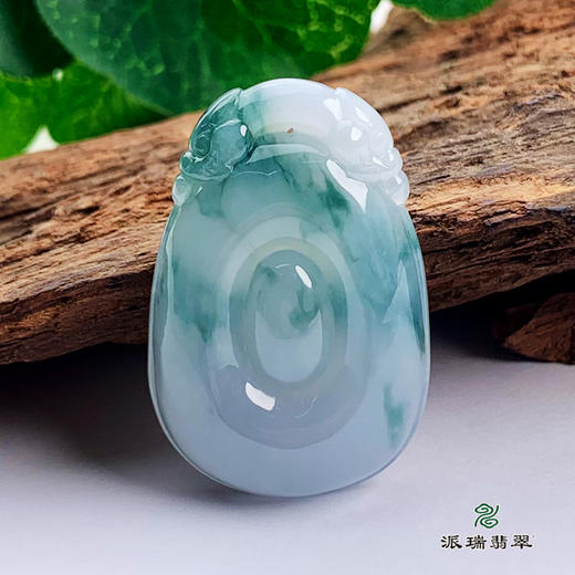 派瑞翡翠 翡翠挂件 糯种 飘花 商品图0