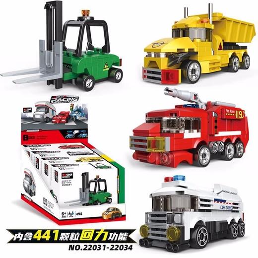 迪库积木-车系列（导弹车/救援车/工程车/叉车/军事越野车） 商品图0