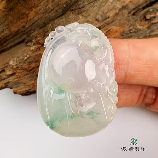 派瑞翡翠 翡翠挂件 糯种 飘花 商品图3
