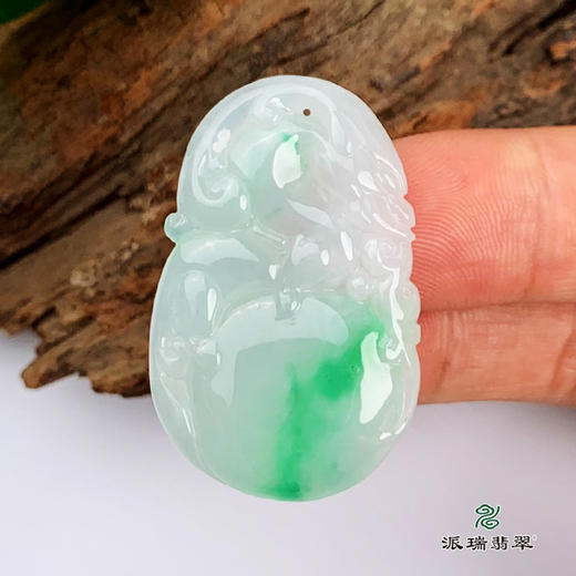 派瑞翡翠 翡翠挂件 糯种 飘花 商品图3
