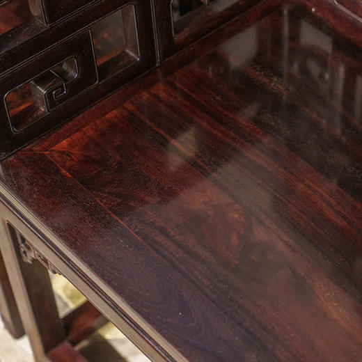 二十世纪 紫檀福寿纹扶手椅成套（两椅一几） 商品图2