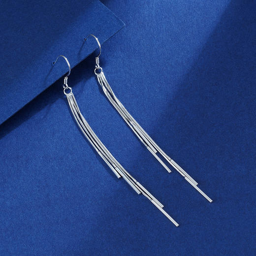 【依娜】子佩集s925纯银流苏长款耳钩【ZYXS-F621】2208 商品图3
