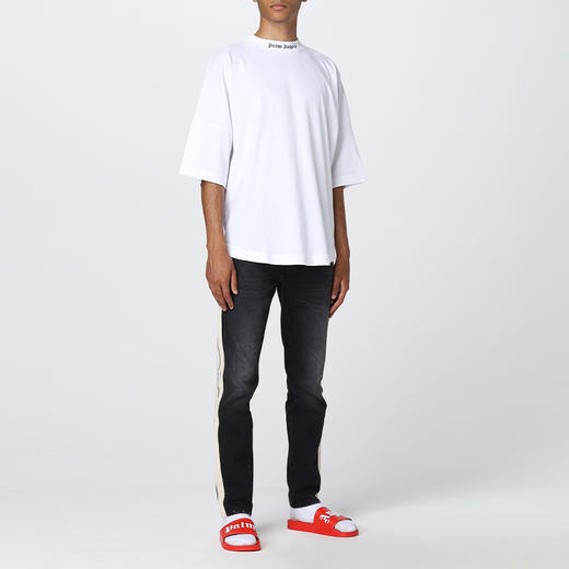 PALM ANGELS 棕榈天使 男士棉质经典字母徽标印花圆领短袖T恤 白色 PMAA002C99JER001 0110 商品图3