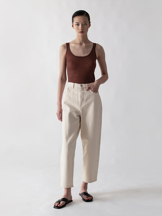 322工房透视吊带B备打底背心2022年秋冬新款丝光羊毛修身纯色吊带 商品图1