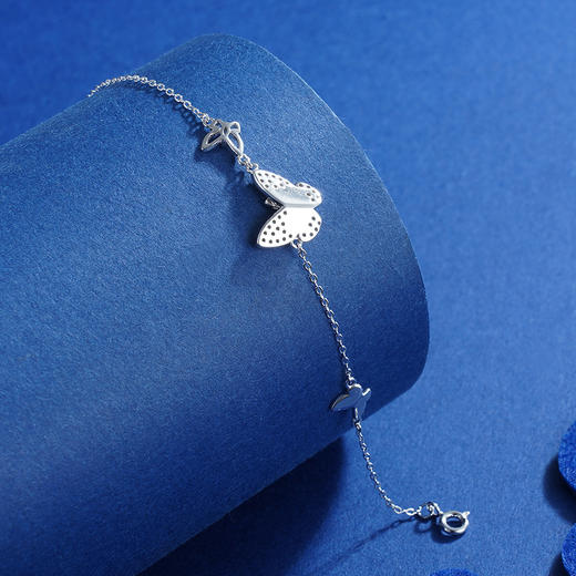 【化蝶飞】子佩集蝴蝶纯银满钻微镶锆石手链【ZJHY-A000036B】2208 商品图7