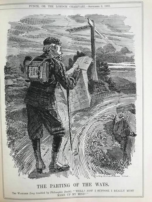 1903年7-12月 英国讽刺漫画杂志《笨拙》 数百幅插图 漆布精装16开 商品图10