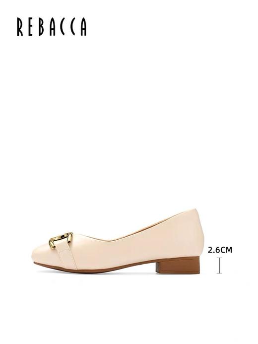 2楼瑞贝卡平底舒适通勤方头浅口女鞋25ZY0404 商品图1