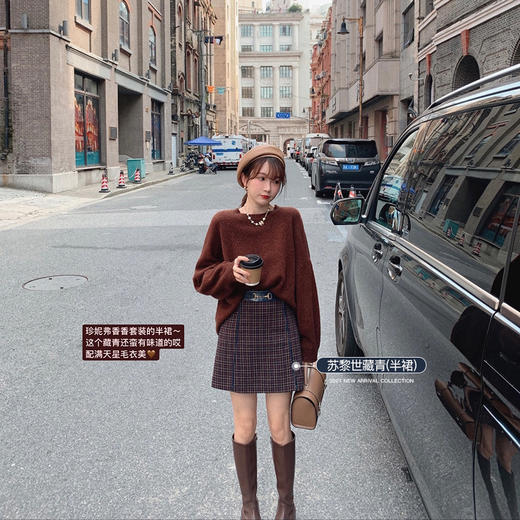 金蘑菇菇【Jennifer珍妮弗套装】精致少女感羊毛开衫短裙套装 商品图6