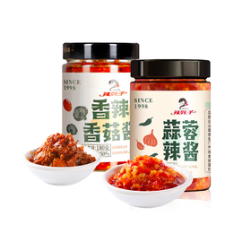 辣妹子蒜蓉辣酱180g+香辣香菇酱180g