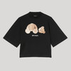 PALM ANGELS 棕榈天使 女士棉质断头熊徽标印花短款圆领短袖T恤 黑色 PWAA020C99JER001 1060 商品缩略图0