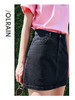 OLrain法式高级穿搭黑色牛仔半身裙女夏季2022年新款高腰包臀短裙 商品缩略图3