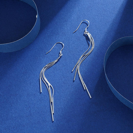 【依娜】子佩集s925纯银流苏长款耳钩【ZYXS-F621】2208 商品图1